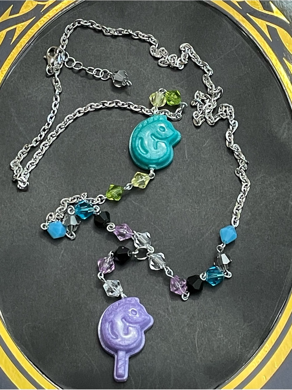 Twisted Wonderland Inspired Groovy Candy  Long Necklace Floyd Leech